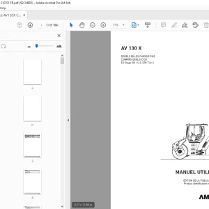 AMMANN AV 130 X DOUBLE BILLES CHÂSSIS FIXE MANUEL UTILISATEUR 3007848 - PDF