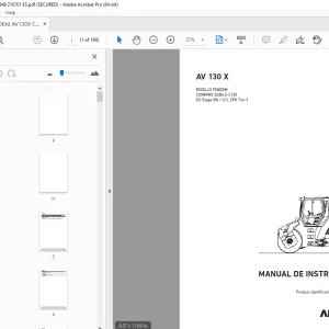 AMMANN AV 130 X RODILLO TÁNDEM MANUAL DE INSTRUCCIONES 3007848 PDF