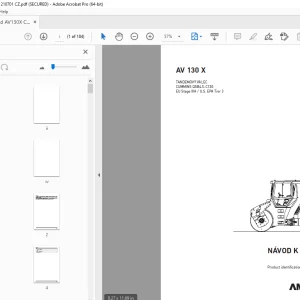 AMMANN AV 130 X TANDEMOVÝ VÁLEC NÁVOD K OBSLUZE 3007848 PDF