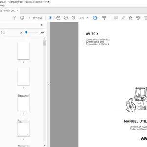 AMMANN AV 70 X DOUBLE BILLES CHÂSSIS FIXE MANUEL UTILISATEUR 3008841 PDF