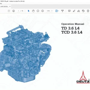 AMMANN DEUTZ TD 3.6 L4 TCD 3.6 L4 Operation Manual PDF
