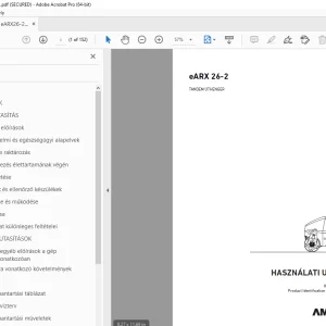 AMMANN eARX 26-2 TANDEM ÚTHENGER HASZNÁLATI UTASÍTÁS 3000000 PDF