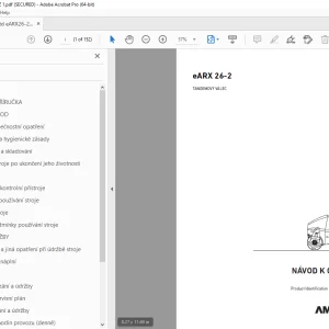 AMMANN eARX 26-2 TANDEMOVÝ VÁLEC NÁVOD K OBSLUZE 3000000 PDF
