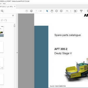 Ammann AFT 300-2 Deutz Stage V Parts Manual 10002170JM3017818 PDF