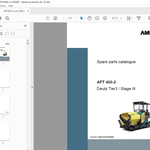 Ammann AFT 400-2 sn KG002996 - STV 3500 E sn 3102967 Parts Manual PDF