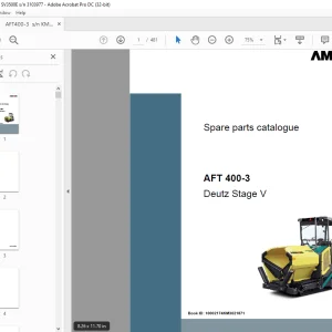 Ammann AFT 400-3 sn KM3021871 - SV 3500 E sn 3103977 Parts Manual PDF