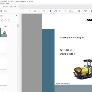 Ammann AFT 400-3 sn LM3007721 - STV 3500 E sn 3103772 Parts Manual PDF