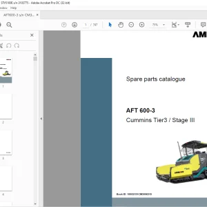 Ammann AFT 600-3 Parts Manual 10002151CM3006315 PDF