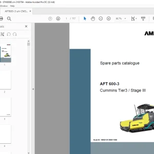 Ammann AFT 600-3 Parts Manual 10002151CM3011099 PDF