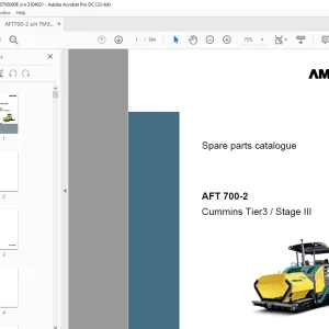 Ammann AFT 700-2 Parts Manual 10002150CN3025707 PDF