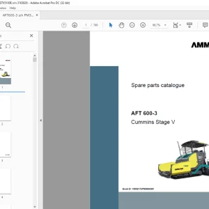 Ammann AFT600-3 sn PM3006381 - STV5100E sn 3103826 Parts Manual PDF