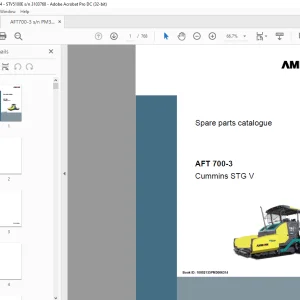 Ammann AFT700-3 sn PM3006314 - STV5100E sn 3103768 Parts Manual  PDF