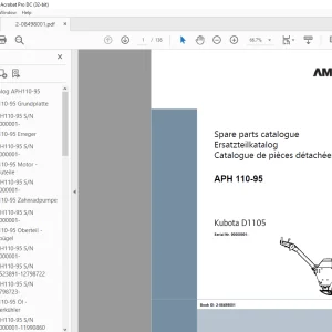 Ammann APH 110-95 Kubota D1105 Parts Manual SN 00000001 - PDF DOWNLOAD