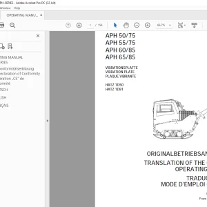 Ammann APH 50/75 APH 55/75 APH 60/85 APH 65/85 Operating Manual PDF