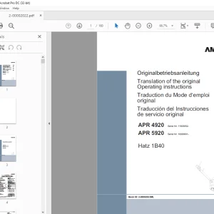 Ammann APR 4920 APR 5920 Hatz 1B40 Operating Manual PDF