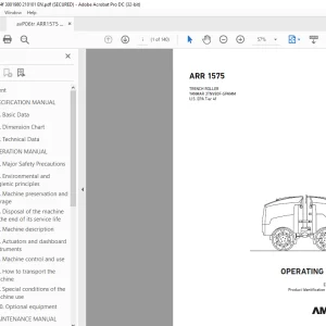 Ammann ARR 1575 Trench Roller Operating Manual 3001980 PDF