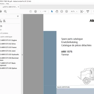 Ammann ARR 1575 Trench Roller Parts Manual 55700553 PDF