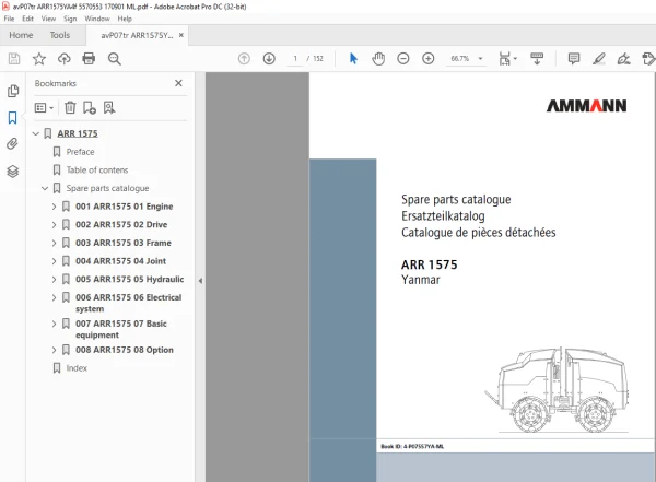 Ammann ARR 1575 Trench Roller Parts Manual 55700553 PDF – HeyDownloads ...