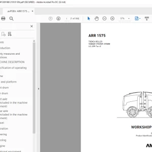 Ammann ARR 1575 Trench Roller Workshop Manual 3001980 PDF