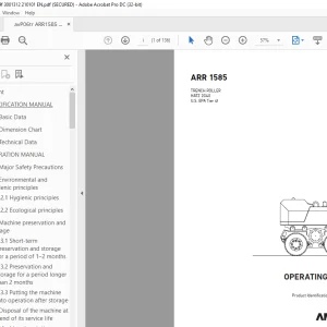 Ammann ARR 1585 Trench Roller Operating 3001312 PDF