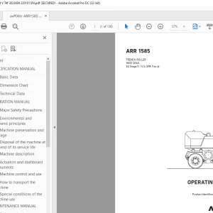 Ammann ARR 1585 Trench Roller Operating Manual 3023004 PDF