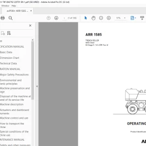 Ammann ARR 1585 Trench Roller Operating Manual 3042762 PDF