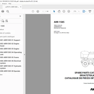 Ammann ARR 1585 Trench Roller Parts 3001312 PDF