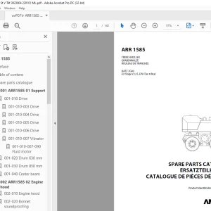 Ammann ARR 1585 Trench Roller Parts Manual 3023004 PDF