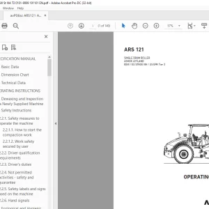 Ammann ARS 121 Single Drum Roller Operating Manual 0101 PDF