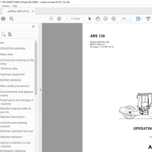 Ammann ARS 130 Single Drum Roller Operating Manual 2393007 PDF