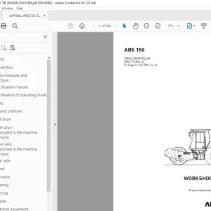 Ammann ARS 150 Single Drum Roller Workshop Manual 3002907 PDF