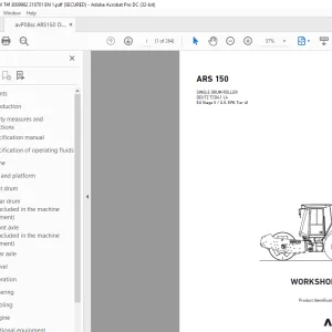 Ammann ARS 150 Single Drum Roller Workshop Manual 3009982 PDF