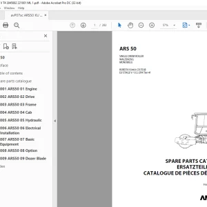 Ammann ARS 50 Single Drum Roller Parts Catalogue Manual 3045882 PDF