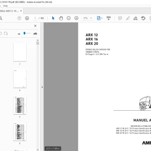 Ammann ARX 12 ARX 16 ARX 20 DOUBLE BILLES CHÂSSIS FIXE MANUEL ATELIER PDF
