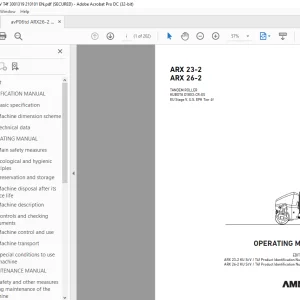 Ammann ARX 23-2 ARX 26-2 Tandem Roller Operating Manual PDF
