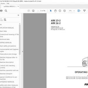 Ammann ARX 23-2 ARX 26-2 Tandem Roller Operating Manual PDF