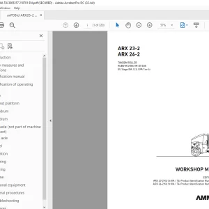 Ammann ARX 23-2 ARX 26-2 Tandem Roller Workshop Manual PDF