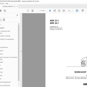 Ammann ARX 23.1 ARX 26.1 Tandem Roller Workshop Manual PDF
