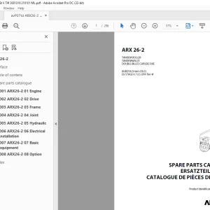 Ammann ARX 26-2 Tandem Roller Parts Catalogue Manual 3001319 PDF