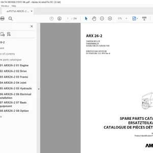 Ammann ARX 26-2 Tandem Roller Parts Catalogue Manual 3001808 PDF