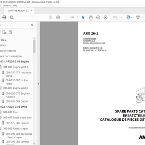 Ammann ARX 26-2 Tandem Roller Parts Catalogue Manual 3005357 PDF
