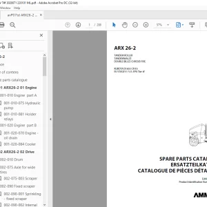 Ammann ARX 26-2 Tandem Roller Parts Catalogue Manual 3020071 PDF