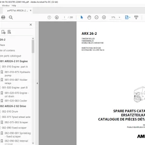 Ammann ARX 26-2 Tandem Roller Parts Catalogue Manual 3033765 PDF