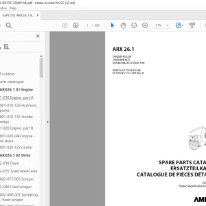 Ammann ARX 26.1 Tandem Roller Parts Catalogue Manual 3033767 PDF