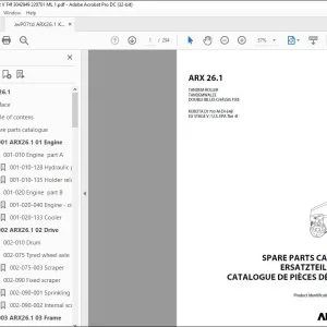 Ammann ARX 26.1 Tandem Roller Parts Catalogue Manual 3042949 PDF