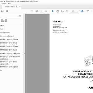 Ammann ARX 36-2 Tandem Roller Parts Catalogue Manual 5953002 PDF