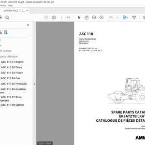 Ammann ASC 130 Single Drum Roller Parts Manual 3001328 PDF