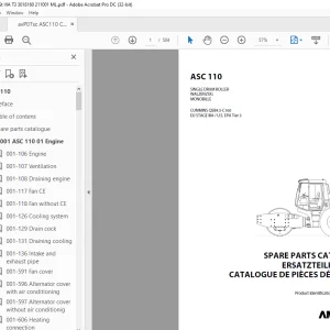 Ammann ASC 130 Single Drum Roller Parts Manual 3018160 PDF