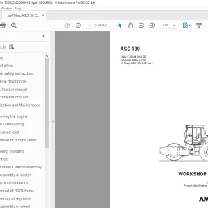 Ammann ASC 130 Single Drum Roller Workshop Manual 3022302 PDF