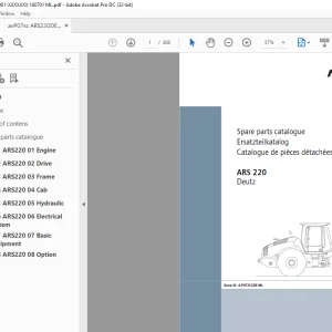 Ammann ASC 220 Single Drum Roller Parts Manual 2522001 PDF
